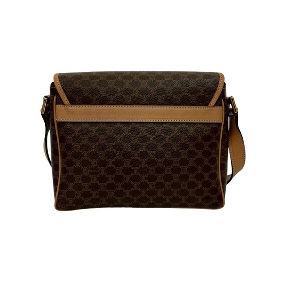 CELINE Macadam Blason Pattern Logo Ring Hardware Leather Shoulder Bag Pochett... - Picture 3 of 10